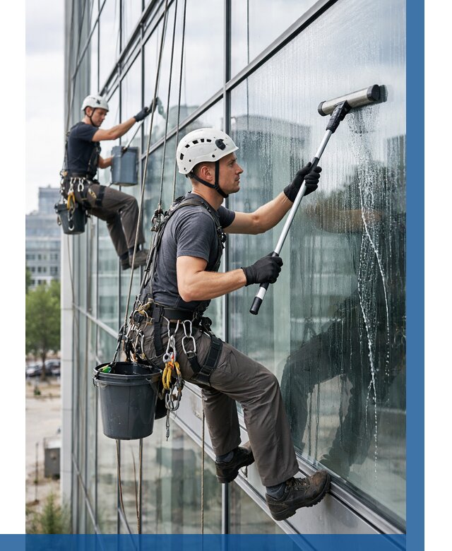 Мойка витражей альпинистами в Ялте от 715 р. под ключ|ВЫСОТНИК-Ялт