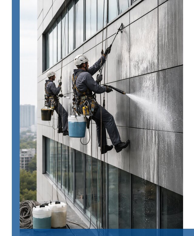 Профессиональная мойка вентилируемых фасадов в Ялте