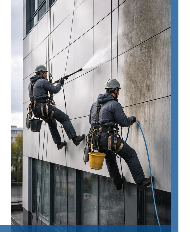 Мойка фасада из композита в Ялте по цене от 306 р. | ВЫСОТНИК-Ялт