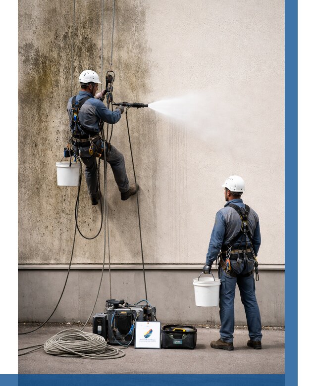 Очистка фасада от плесени в Ялте от 306 р. | ВЫСОТНИК-Ялт