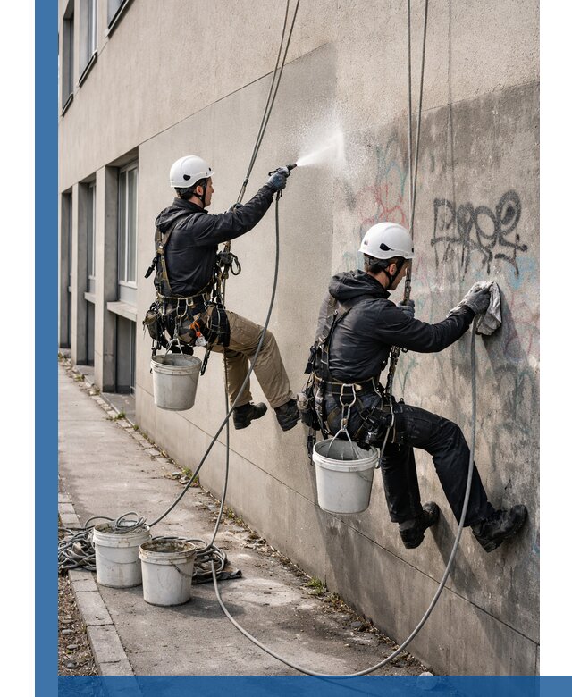 Антиграффити покрытие фасада с защитой от надписей в Ялте