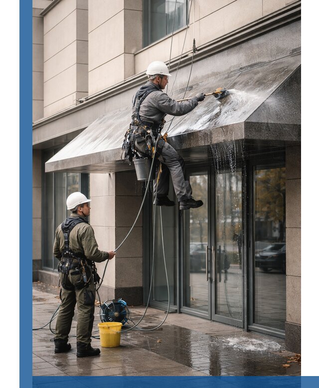 Профессиональная мойка козырьков и навесов в Ялте