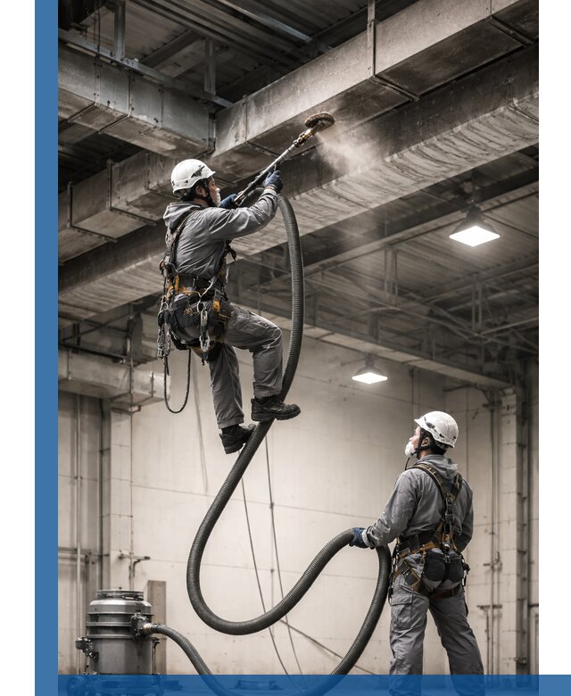 Обеспыливание потолочных конструкций в Ялте промышленным альпинизмом