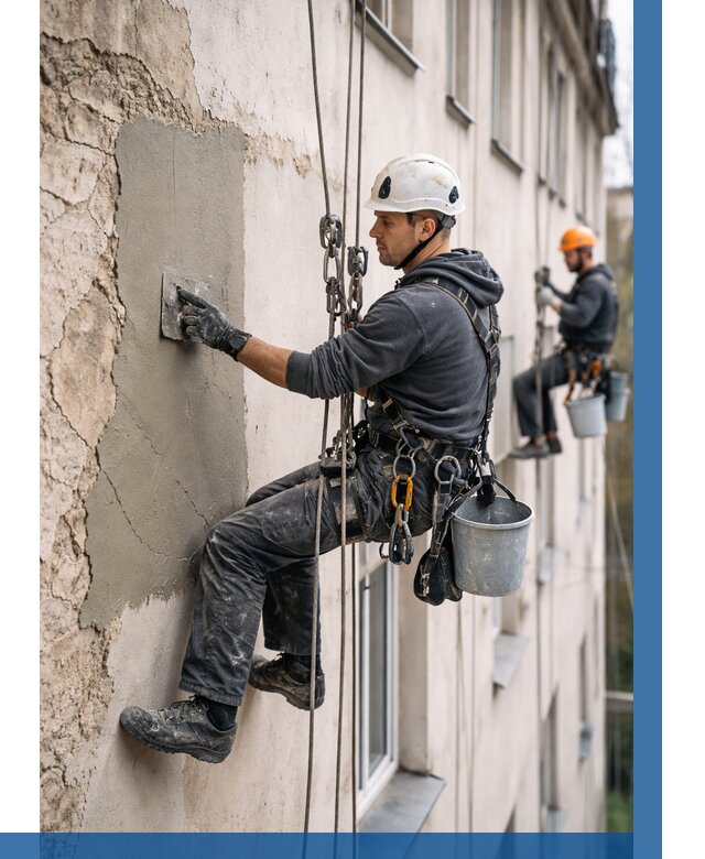 Восстановление штукатурки фасада в Ялте от 1226 р. | ВЫСОТНИК-Ялт