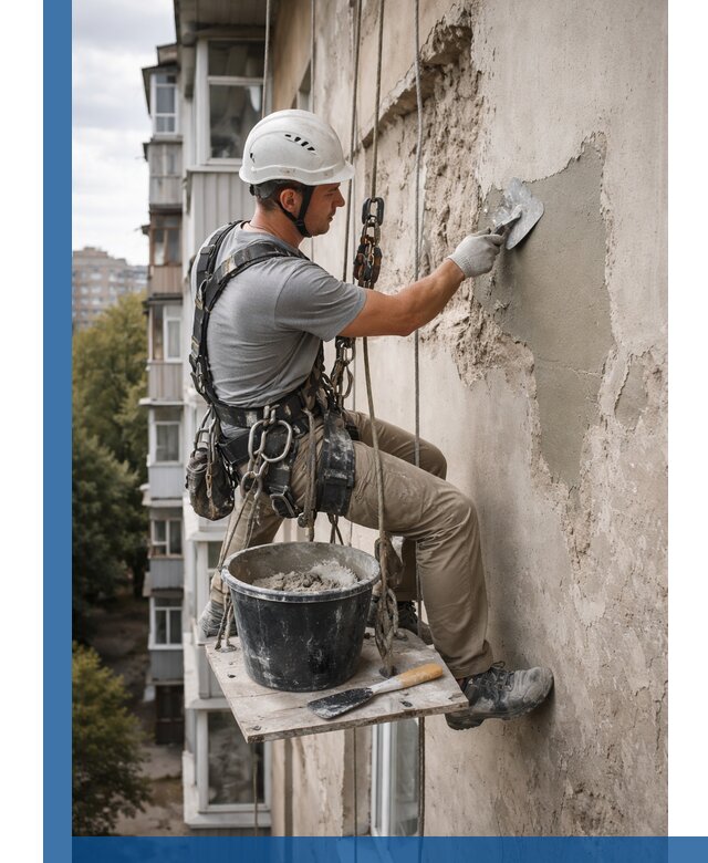 Восстановление фасадной штукатурки в Ялте с гарантией качества