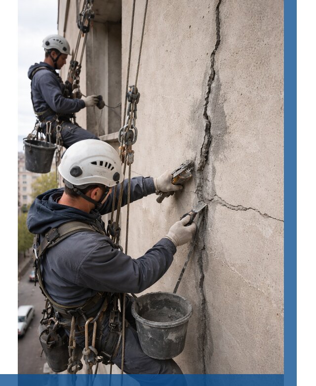 Заделка трещин на фасаде в Ялте от 919 р. | ВЫСОТНИК-Ялт