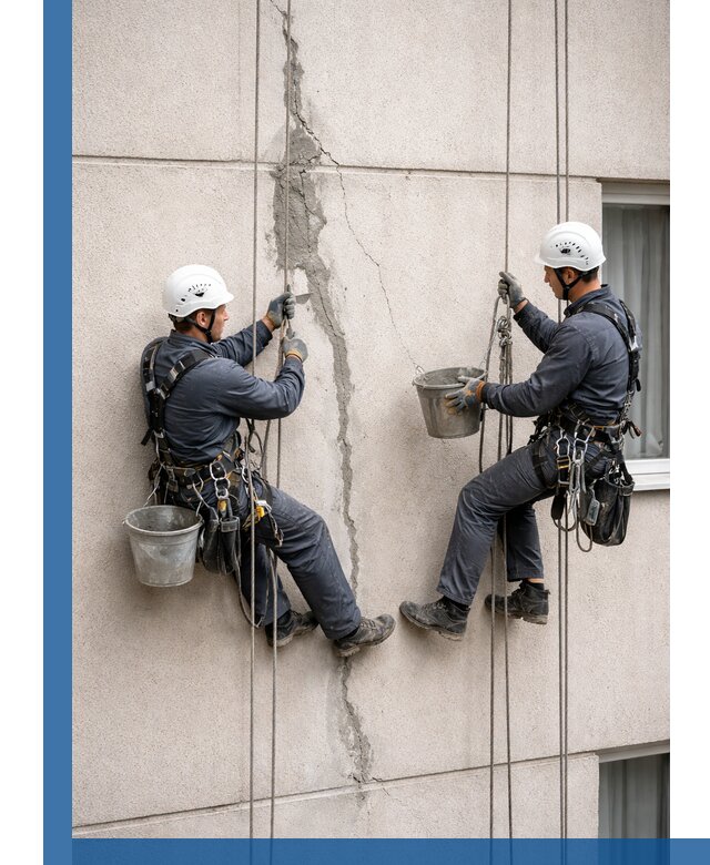 Заделка трещин на фасаде в Ялте с гарантийным ремонтом