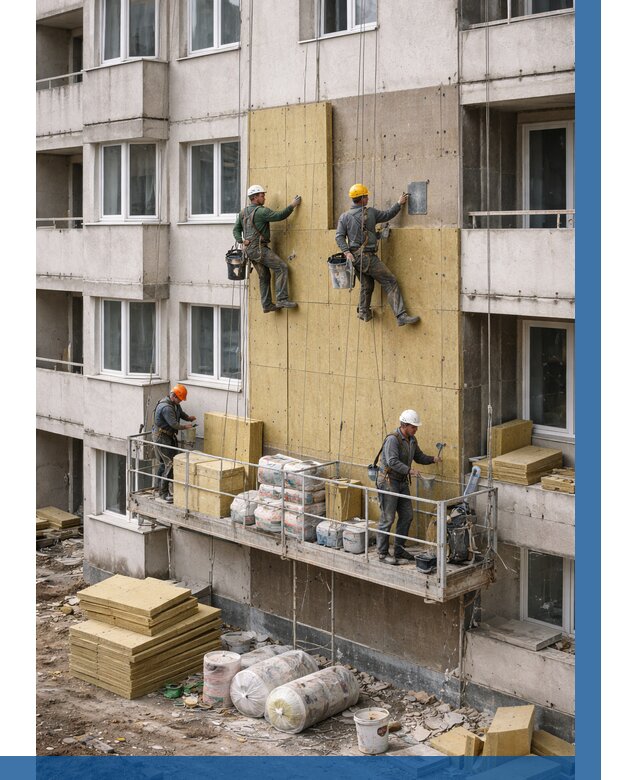 Утепление фасада минватой в Ялте от 1532 р. | ВЫСОТНИК-Ялт