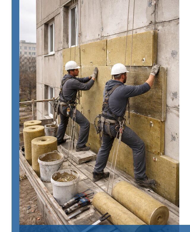 Утепление фасада минватой в Ялте под ключ с гарантией