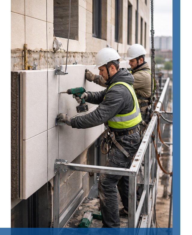 Монтаж фасадных термопанелей в Ялте от 1532 р. | ВЫСОТНИК-Ялт