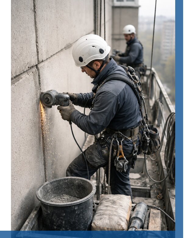 Штробление межпанельных швов в Ялте от 1226 р. | ВЫСОТНИК-Ялт