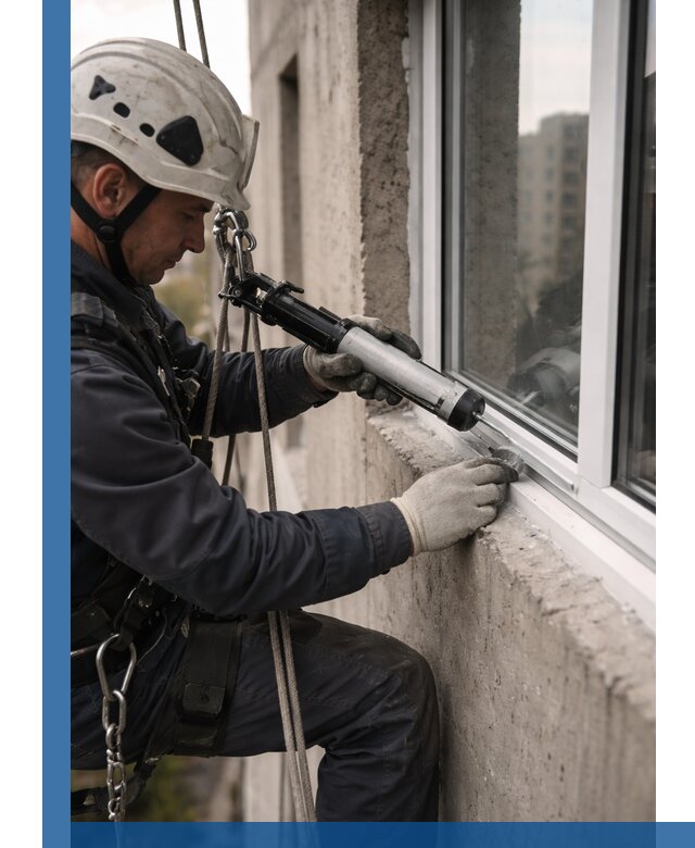 Герметизация оконных швов снаружи в Ялте профессионально