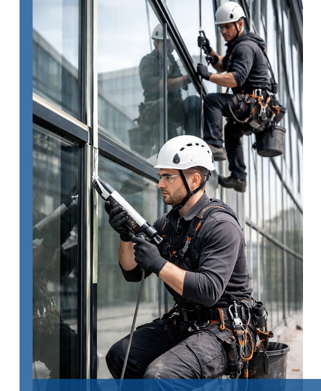 Герметизация витражных швов в Ялте для зданий и фасадов