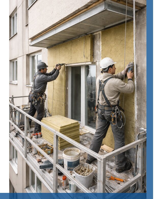 Утепление балкона снаружи в Ялте от 1635 р. под ключ ВЫСОТНИК-Ялт