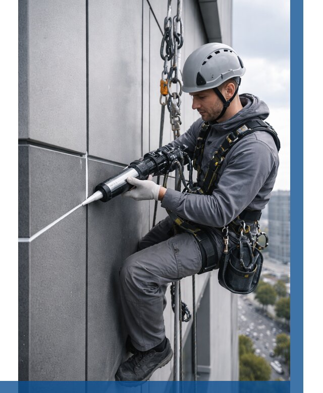 Герметизация стыков фасадных панелей в Ялте от 6640 р.| ВЫСОТНИК-Ялт