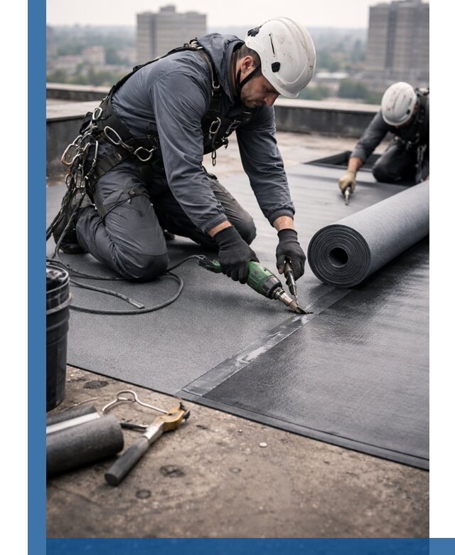 Ремонт мягкой кровли в Ялте с выездом промальпинистов