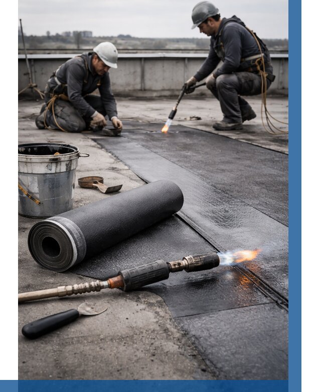 Ремонт рулонной кровли в Ялте от 664 р. | ВЫСОТНИК-Ялт