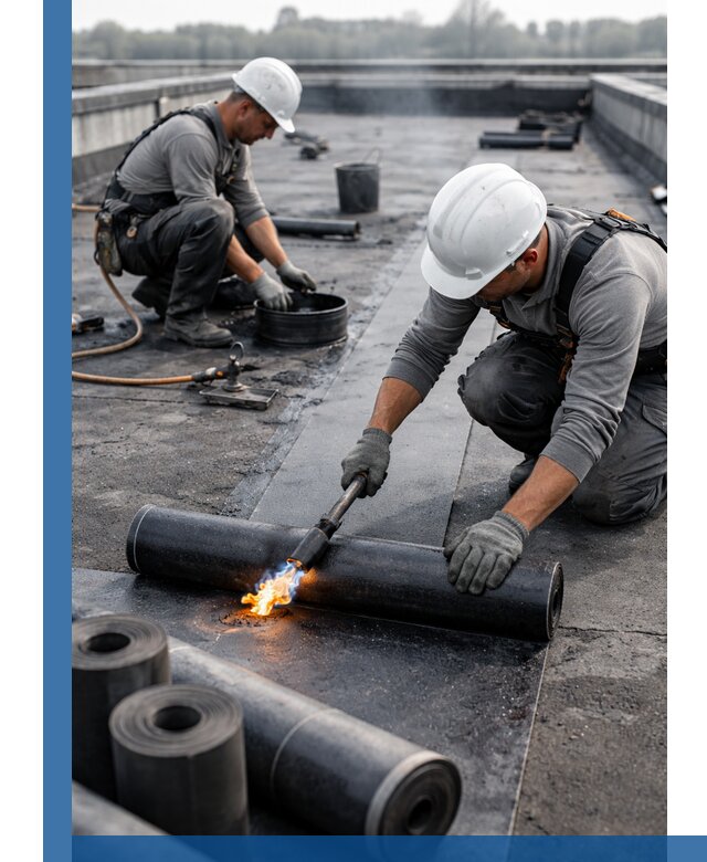 Ремонт рулонной кровли в Ялте герметизация и восстановление