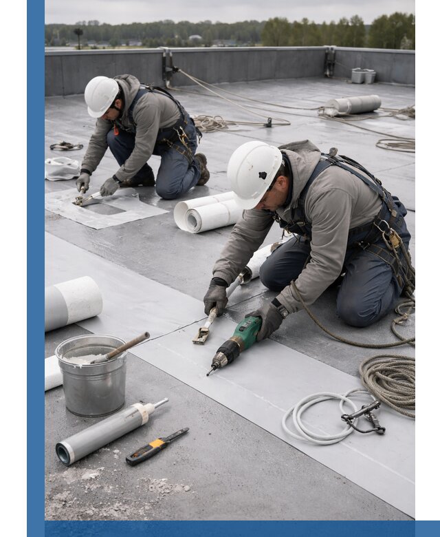 Ремонт мембранной кровли в Ялте качественно и с гарантией