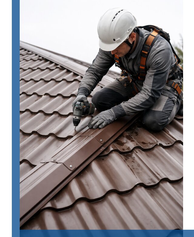 Ремонт металлочерепицы на крыше в Ялте профессионально