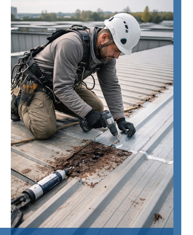 Ремонт профнастила на кровле в Ялте от 715 р. | ВЫСОТНИК-Ялт