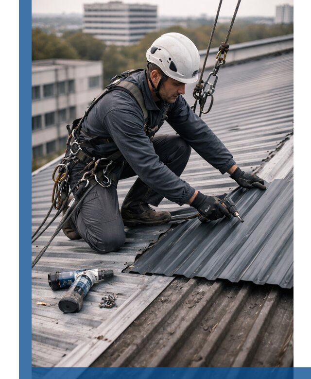 Ремонт профнастила на кровле в Ялте, работы под ключ