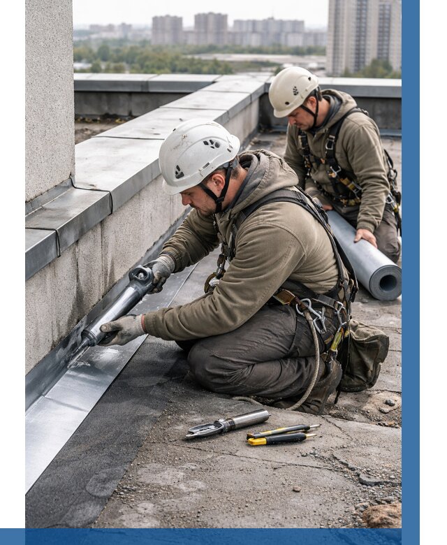 Ремонт кровельных примыканий в Ялте от 1226 р. | ВЫСОТНИК-Ялт