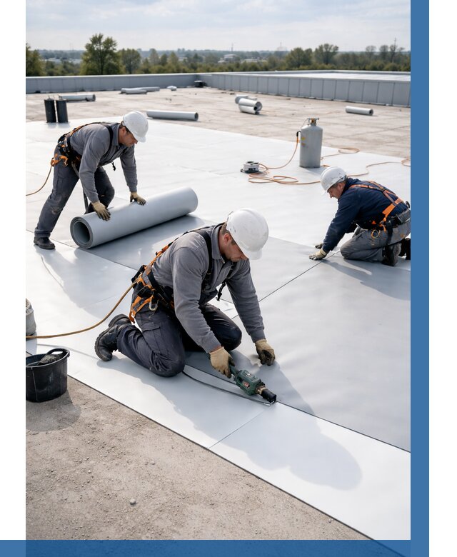 Монтаж мембранной кровли под ключ в Ялте от 1226 р. | ВЫСОТНИК-Ялт