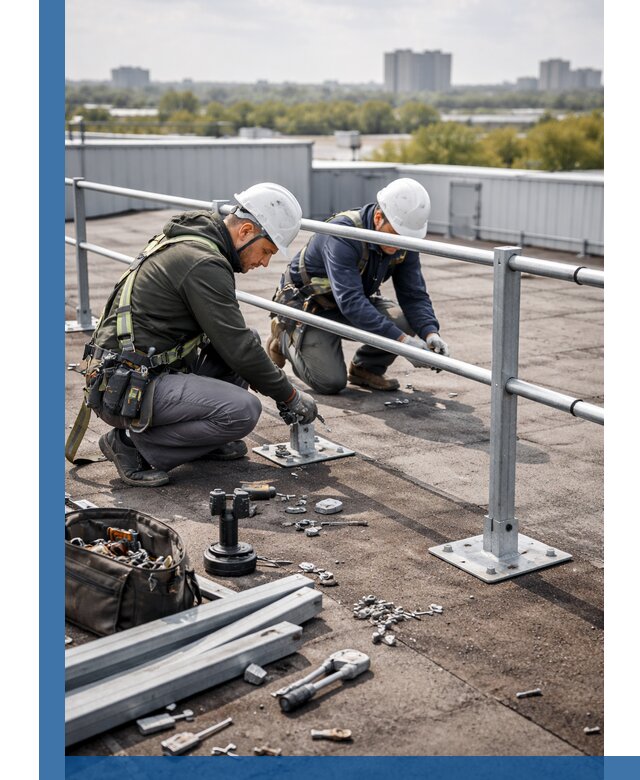 Монтаж кровельного ограждения в Ялте под ключ с гарантией