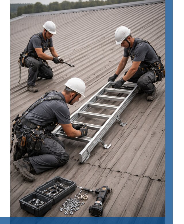 Монтаж кровельной лестницы в Ялте от 4597 р. | ВЫСОТНИК-Ялт