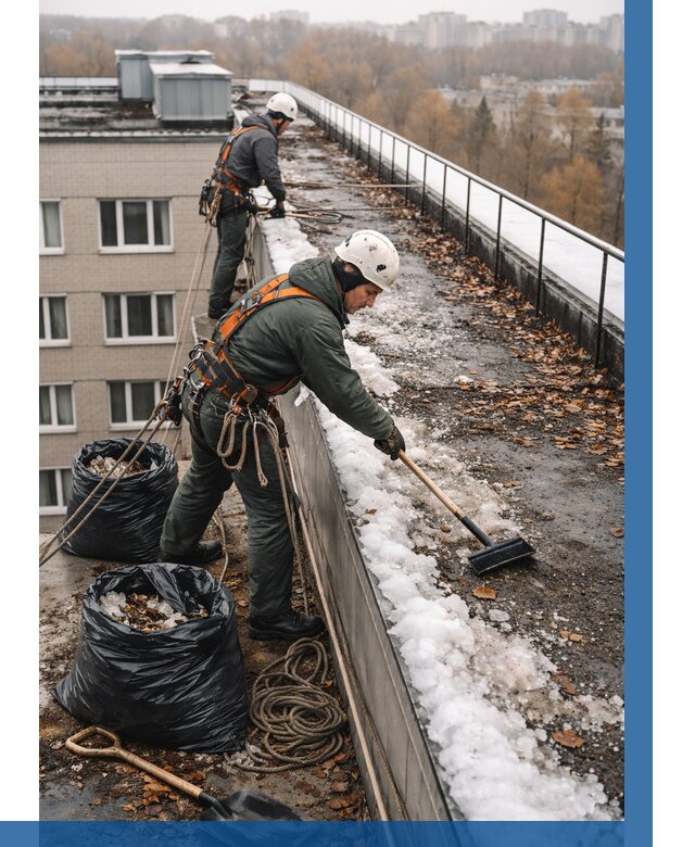 Очистка кровли по периметру в Ялте от 562 р. | ВЫСОТНИК-Ялт