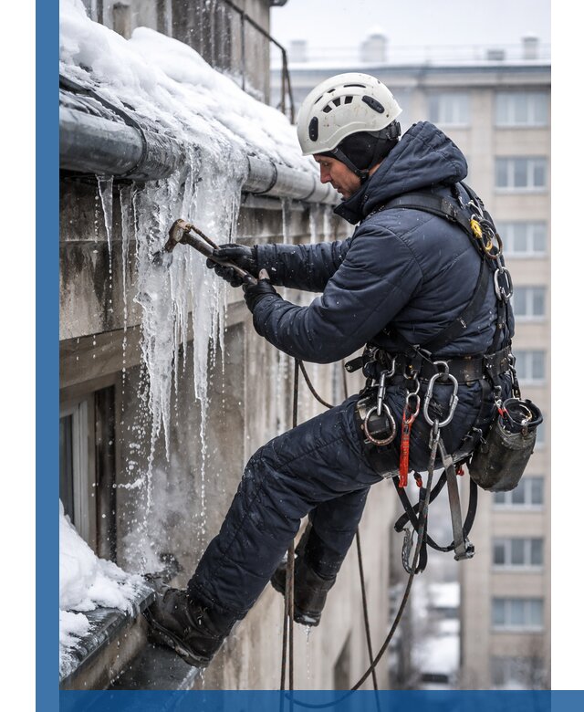 Удаление наледи и чистка водостоков в Ялте оперативно и безопасно