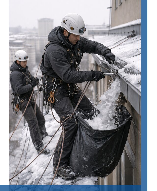 Аварийная очистка крыши в Ялте под ключ от 306 р. | ВЫСОТНИК-Ялт