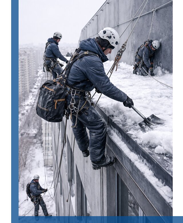 Абонентское обслуживание кровли зимой в Ялте регулярный уход