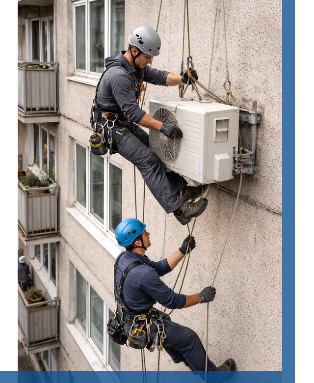 Перенос внешнего блока кондиционера в Ялте от 9194 р.| ВЫСОТНИК-Ялт