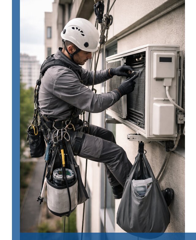 Обслуживание внешнего блока кондиционера в Ялте профессионально