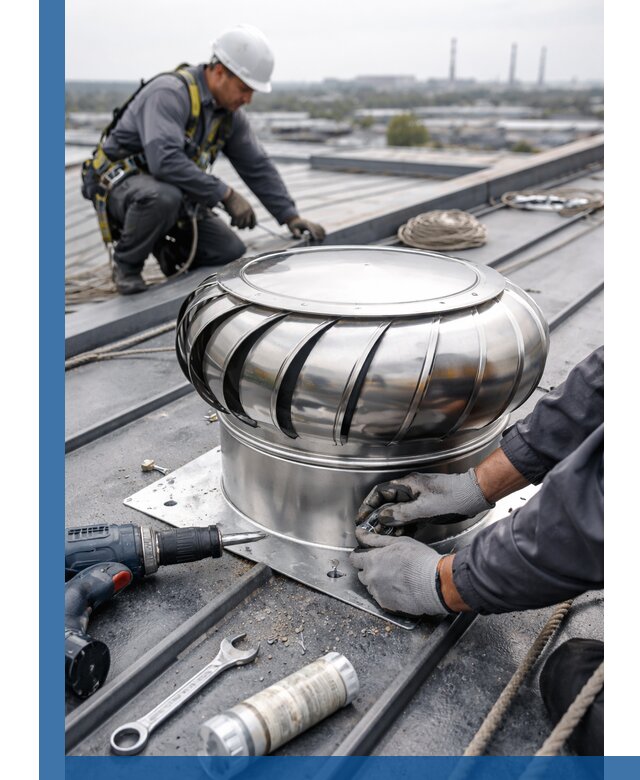 Установка дефлекторов на кровле в Ялте профессионально