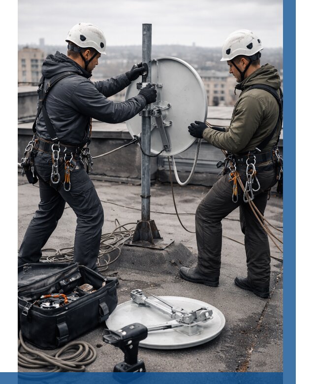 Демонтаж антенн на крыше в Ялте от 4597 р. | ВЫСОТНИК-Ялт