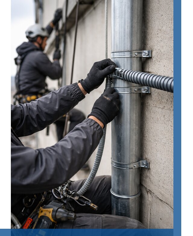 Монтаж гофры для кабеля в Ялте от 306 р. | ВЫСОТНИК-Ялт