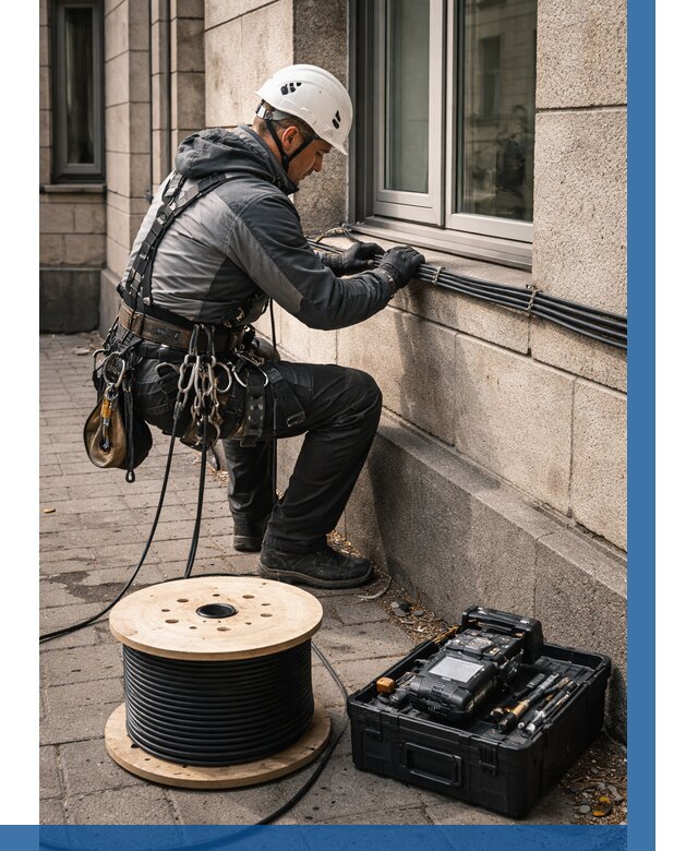 Прокладка оптоволоконного кабеля в Ялте от 817 р. | ВЫСОТНИК-Ялт