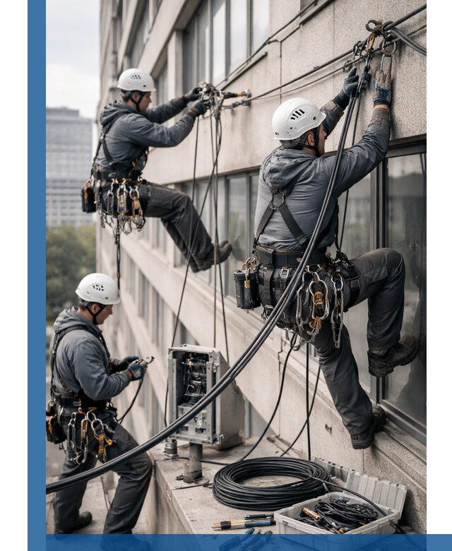 Прокладка оптоволоконного кабеля в Ялте под ключ с тестированием