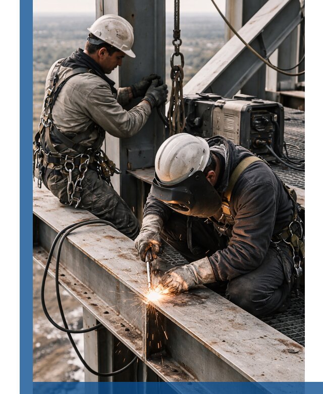 Высотные сварочные работы в Ялте для промышленных объектов