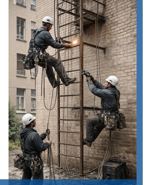 Ремонт пожарной лестницы в Ялте от 7662 р. | ВЫСОТНИК-Ялт