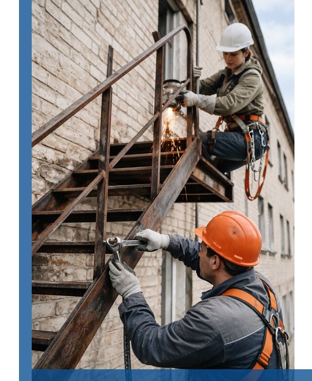 Ремонт и восстановление пожарных лестниц с выездом в Ялте