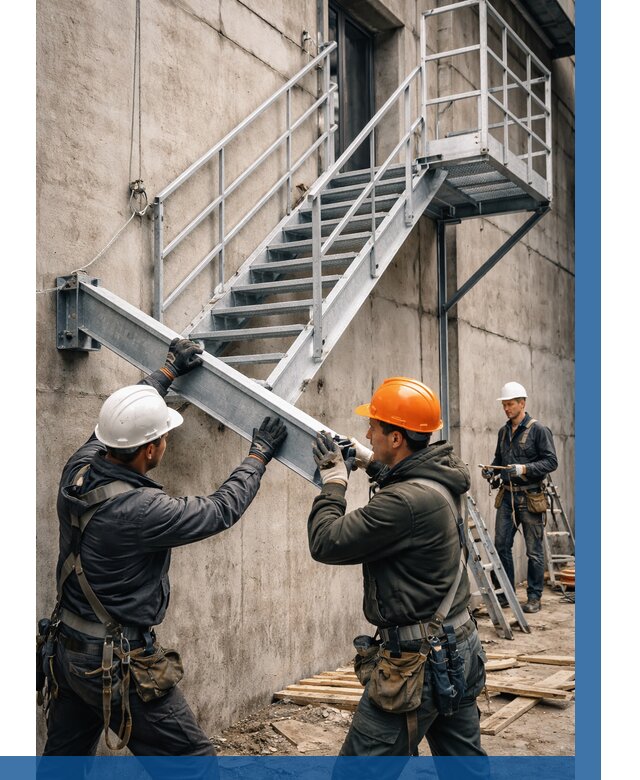 Монтаж металлических лестниц в Ялте от 15324 р. | ВЫСОТНИК-Ялт