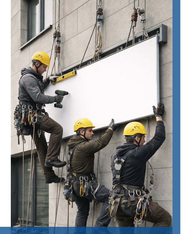 Монтаж рекламной вывески в Ялте от 8173 р. | ВЫСОТНИК-Ялт