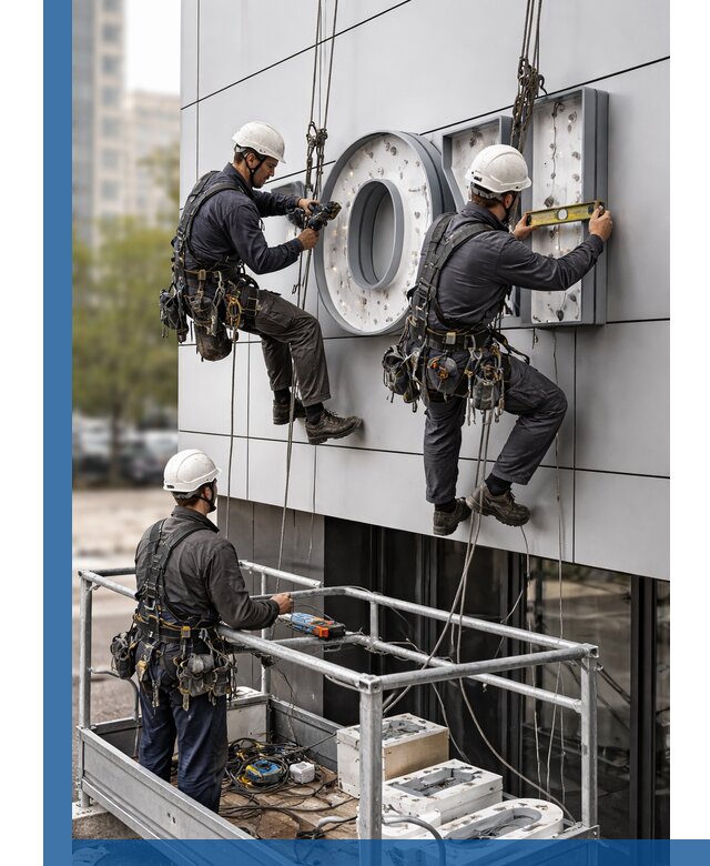 Профессиональный монтаж световых букв в Ялте под ключ