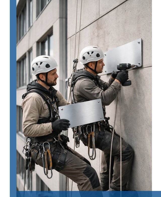 Монтаж табличек и указателей в Ялте для зданий и сооружений