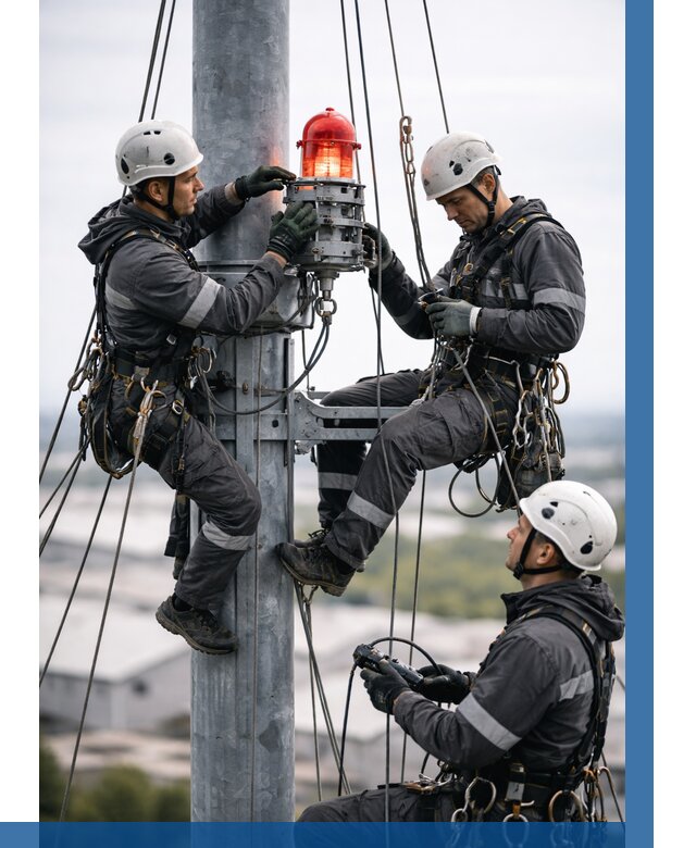 Монтаж заградительных огней в Ялте от 8684 р. | ВЫСОТНИК-Ялт