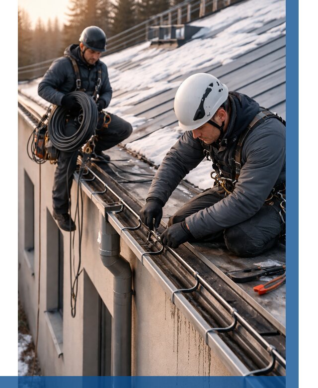 Монтаж греющего кабеля на кровле в Ялте от 460 р. | ВЫСОТНИК-Ялт